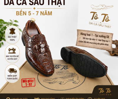 Giày Tây Da Cá Sấu Nam T-07 Da Gù Cao Cấp | Chính Hãng Cá Sấu Tô Tô